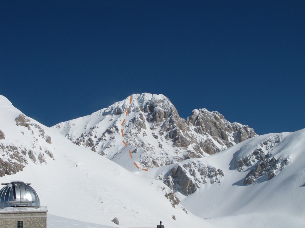 La traversata alta del Gran Sasso (da lontano)